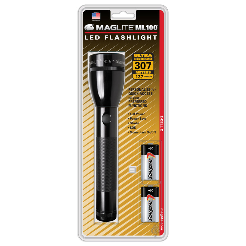 MAGLITE ML100-S2DX6 Φακός ML100 2x C LED μαύρος