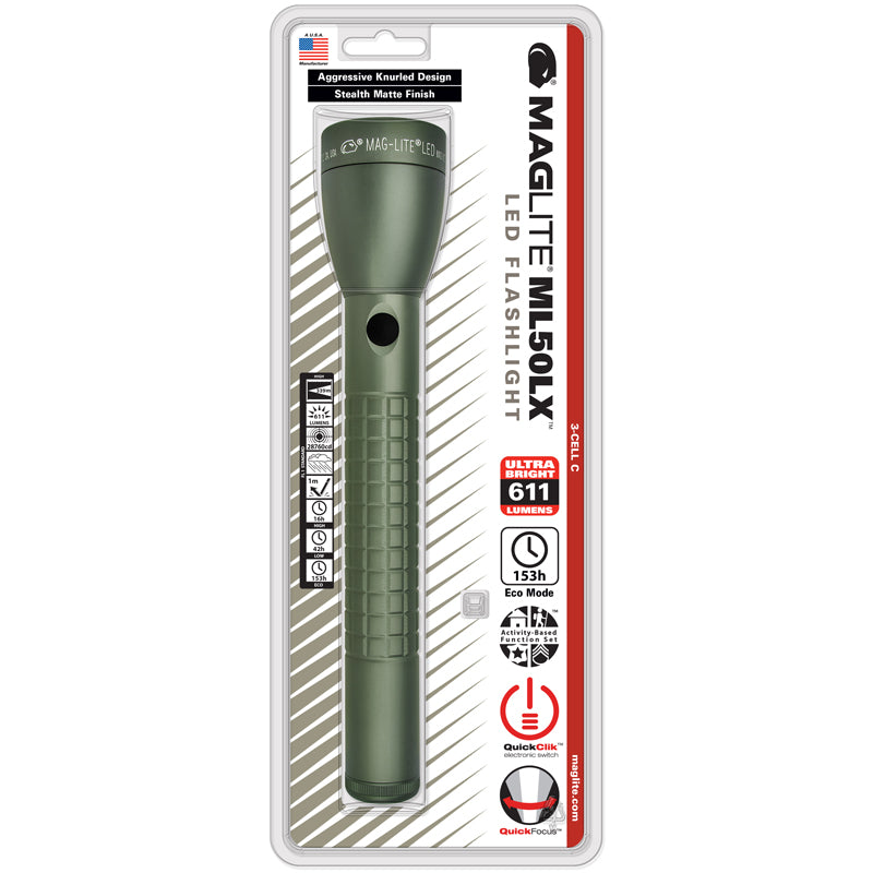 MAGLITE ML50LX-S3RI6 Φακός ML50LX 3x C LED χακί