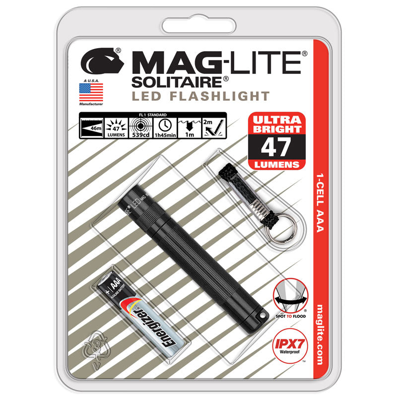 MAGLITE SJ3A016 Φακός Solitaire AAA LED μαύρος