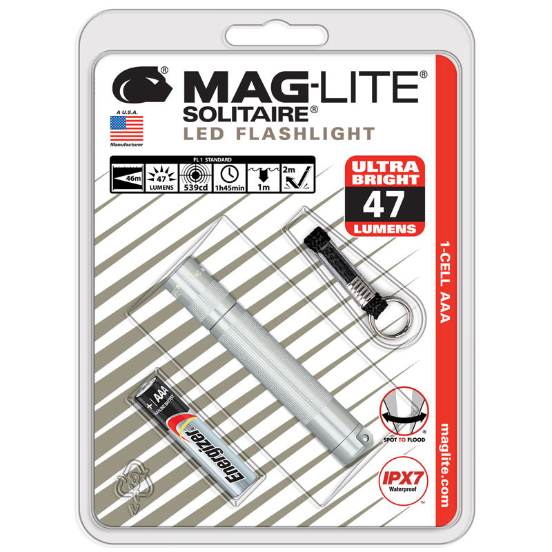 MAGLITE SJ3A106 Φακός Solitaire AAA LED ασημί