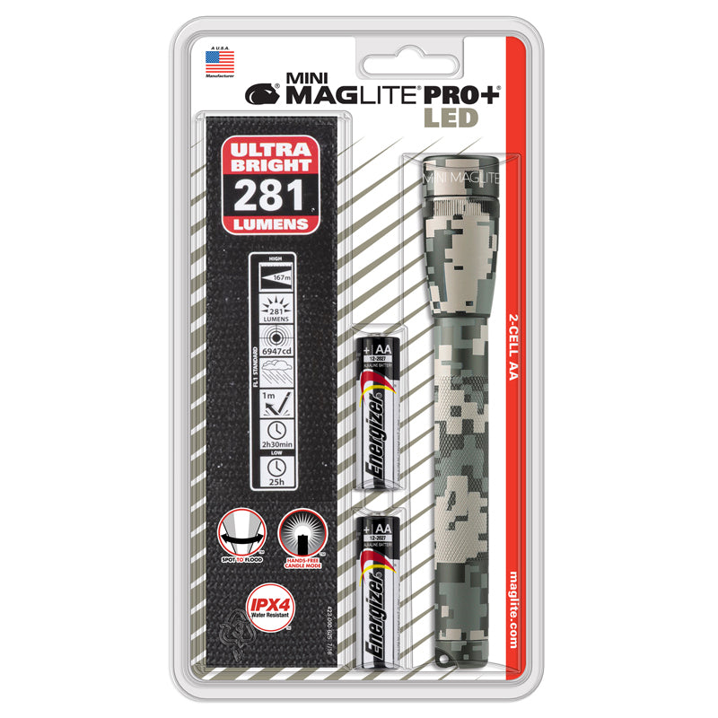 MAGLITE SP+PMRH Φακός MINI PRO+ 2x AA LED καμουφλάζ