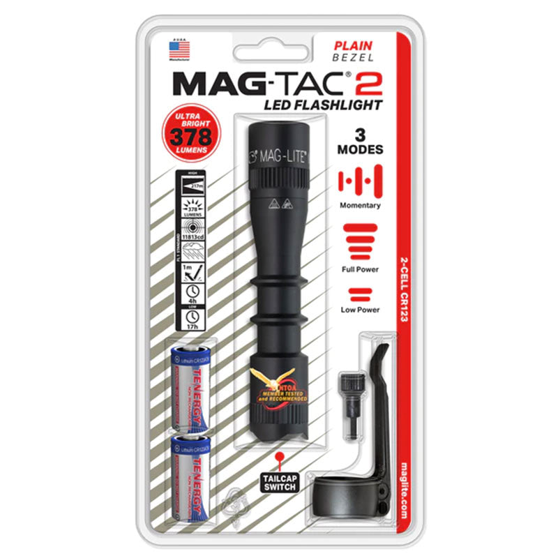 MAGLITE SF2LRE6L Φακός Mag-Tac 2 απλή 2x CR123 LED μαύρος