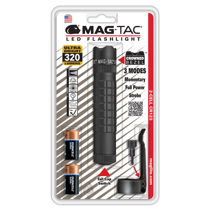MAGLITE SG2LRA6 Φακός Mag-Tac κορώνα 2x CR123 LED μαύρος