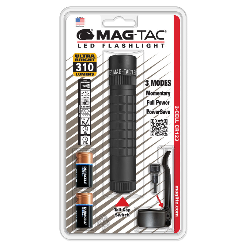 MAGLITE SG2LRE6 Φακός Mag-Tac απλή 2x CR123 LED μαύρος